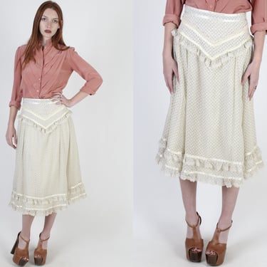 Gunne Sax By Jessica McClintock Tiny Floral Skirt Size 11 