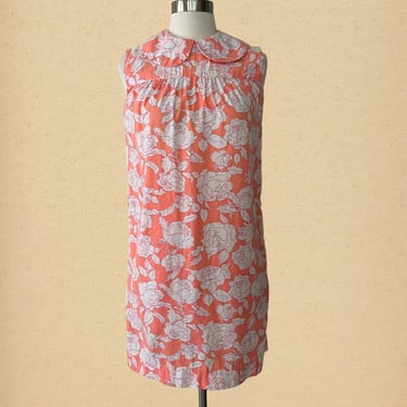 Vintage 60s Mini Mod Floral Dress, Size Estimate X-S - Small 