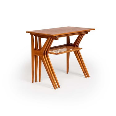 Vintage Danish Mid-Century Teak Nesting Tables 