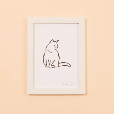 5x7 Art Print | Sitting Cat