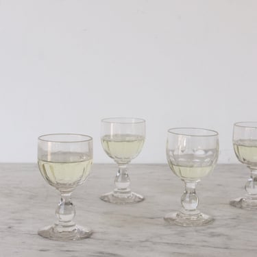 Cut Glass Wine Glasses Set of 6