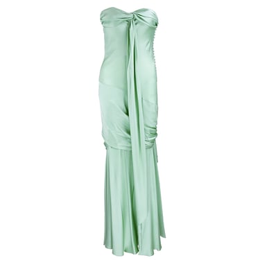 Galliano for Dior 30s-Look Mint Green Satin Gown