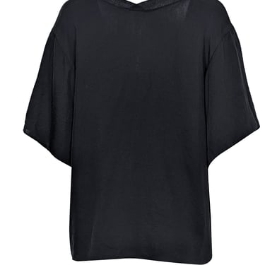 Vince - Black Short Sleeve V-Neck Shirt Sz L