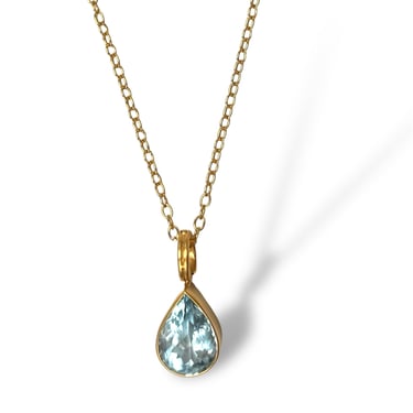 Mini Blue Topaz Necklace