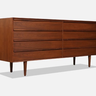 Scandinavian Modern Walnut Drawer Dresser by Westnofa