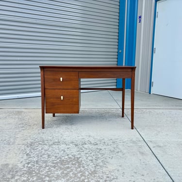 1960s Mid Century Walnut Writing Desk by John Van Koert for Drexel 