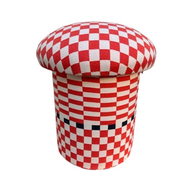 Red and White Mushroom Pouf