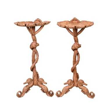 Pair of 1940s Grotto Stands