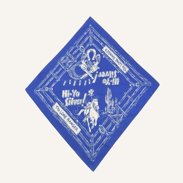 1950s Lone Ranger Hi Yo Silver cotton bandana 