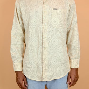 Vintage Paisley Chaps Ralph Lauren Short Sleeve Button Down Shirt | Medium 