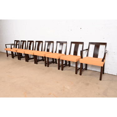 Edward Wormley for Dunbar Mid-Century Modern Mahogany Dining Chairs, Set of Eight