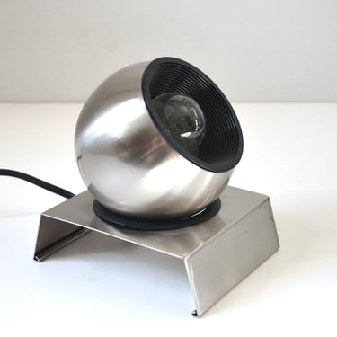 Vintage Eyeball Desk or Table Accent Lamp with Base in the style of Robert Sonneman 