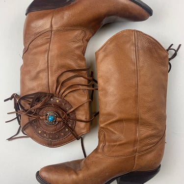 Vintage Zodiac Women’s Fringe Boots Size 6 