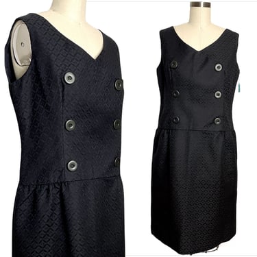1960s sleeveless black dress - new with tags 