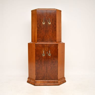 Art Deco Burr Walnut Cocktail Cabinet