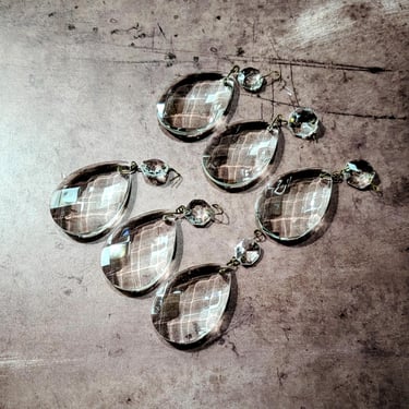 Vintage Glass Chandelier Crystals, Full Cut 2