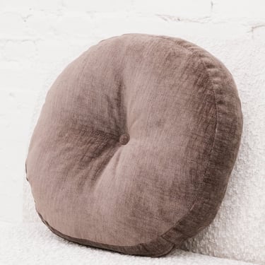 Round Pillow in Napa Brown