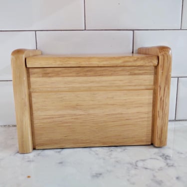 Vintage Wooden Recipe Box  Crafter's Box Kitchen Storage 