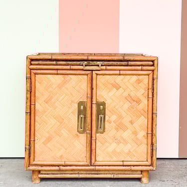 Old Florida Rattan Nightstand