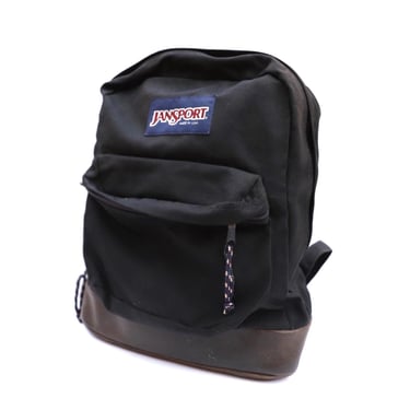 90s Jansport Backpack Suede Leather Bottom - Vintage 1990 | Milk