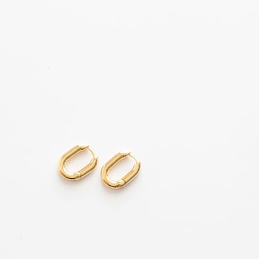 Modern Long Hoop Earrings