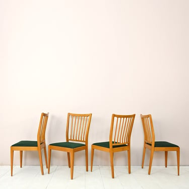 MidCentury Vintage Scandinavian Chairs from the 1960s, Upholstered Seats, Danish Vintage Design 