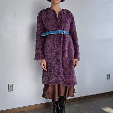 Amethyst Woven Fur Coat (M)