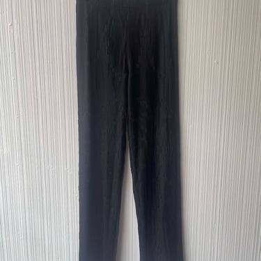 Issey Miyake black geometric pleated pants 