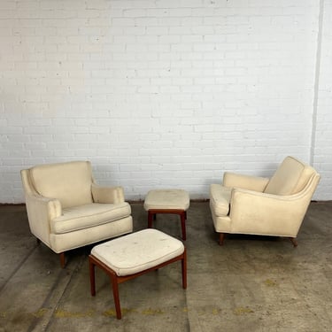 Mid century lounge chair and ottoman - sold as chair +ottoman set - Container #2 