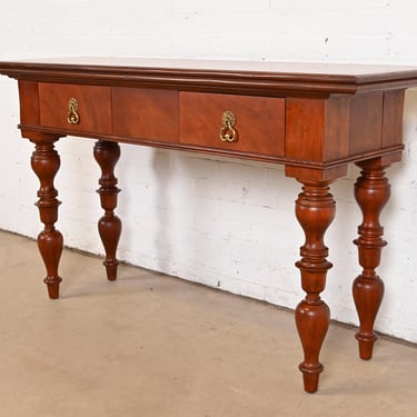 Baker Furniture Colonial West Indies Carved Mahogany Console Table