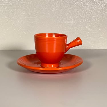 Fiestaware Red Demitasse Cup and Saucer 