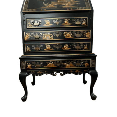 Desk, Secretary, Vintage Maddox Chinoiserie