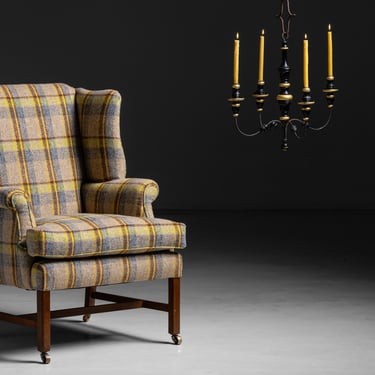 Wingback in Plaid by Pierre Frey