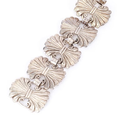 Sterling Silver Art Nouveau Fan Bracelet