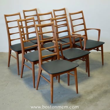 Koefoed Hornslet "Lis" Set of 8 Danish Teak Dining Chairs - #A88