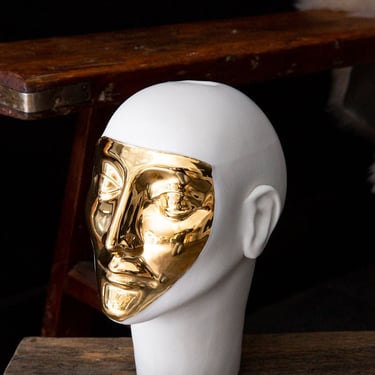 Golden Face Porcelain Sculpture