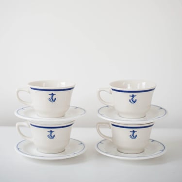 Vintage Navy Mess Hall Mug & Saucer Set 