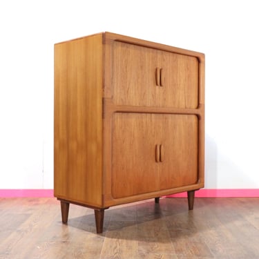 Mid Century Modern Vintage Teak Danish Dyrlund Media Drinks Bar Cabinet G Plan Style 