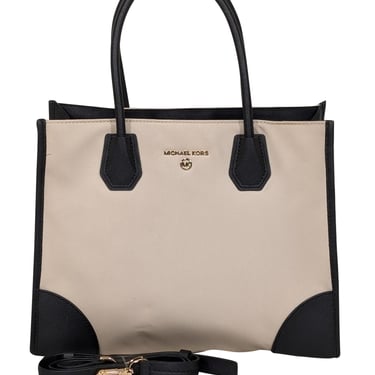 Michael Kors - Beige &amp; Black Square Satchel Bag