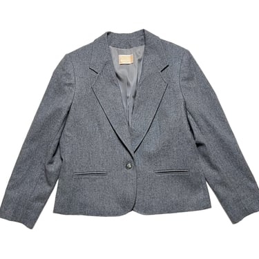 Vintage Women's PENDLETON Wool Flannel Jacket ~ size 16 ~ Cropped Blazer / Sport Coat ~ Made in USA ~ 