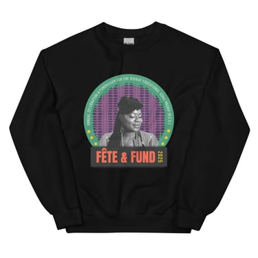 Fete & Fund 2025 Unisex Sweatshirt: Black