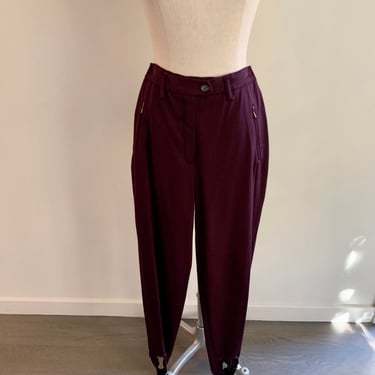 Crisca vintage 1980s made in Italy deep purple stirrup pants-size S 