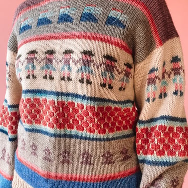 1970s Peruvian Alpaca Sweater, sz. L