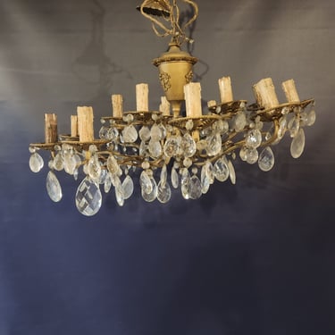 Vintage 15 Candle Crystal Chandelier 27 x 15.5