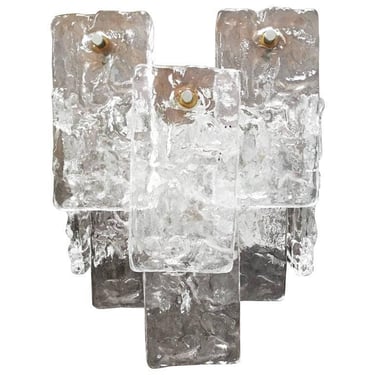 Ice Glass Wall Light, Sconce by Kalmar 