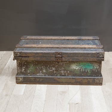 Early 20th c. Distressed Metal Chest c.1930