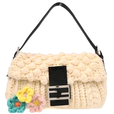 Fendi White Wool Handbag