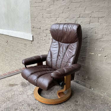 Ekornes Leather Lounge Chair
