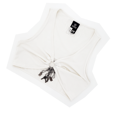 Versace Jeans Couture crop top with charms