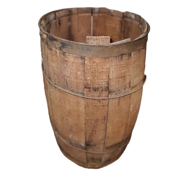 Primitive 1800's Antique Rustic Wood Keg Wine Barrel Beer Liquor Display 